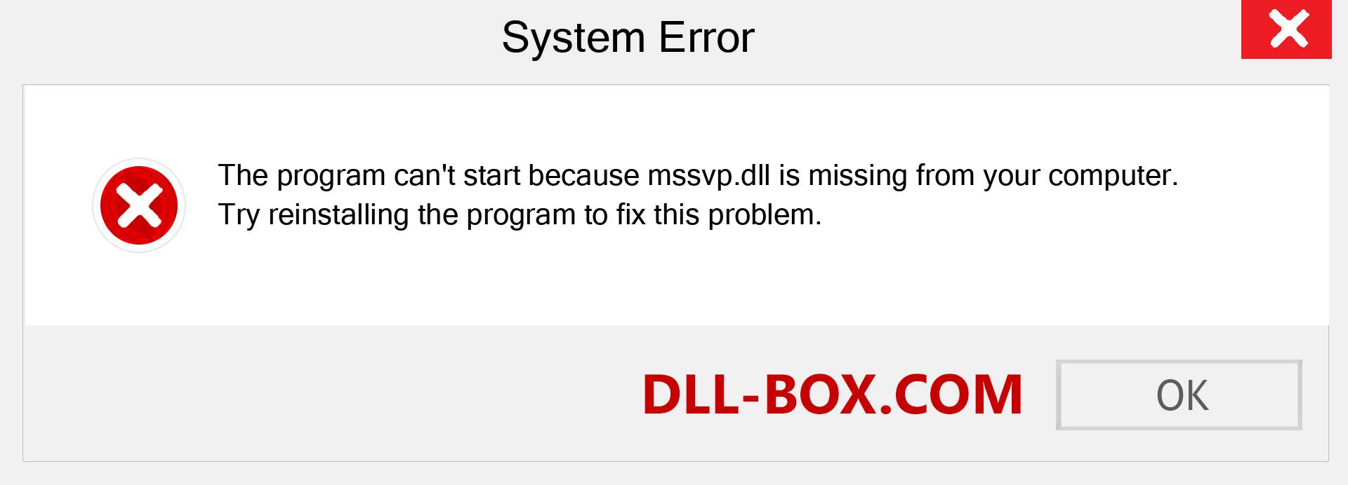  mssvp.dll file is missing?. Download for Windows 7, 8, 10 - Fix  mssvp dll Missing Error on Windows, photos, images